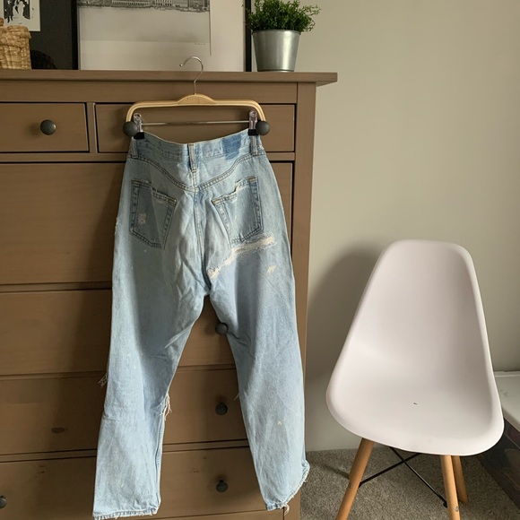 ZARA distressed wedgie fit denim - Picture 2 of 6